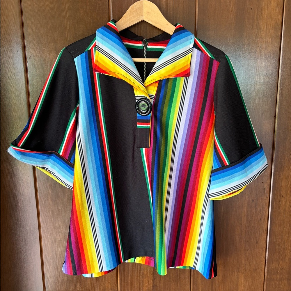 Retro Home-sewn Rainbow Top